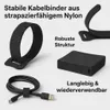 100er Set Klett Kabelbinder wiederverwendbar Kabel Maus Produktbild-Vorschau 4