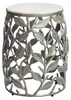 FineBuy Beistelltisch 40cm Silber mit weißer Marmor Produktbild-Vorschau 6