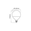 A diagram showing the dimensions of a light bulb. Anteprima dell’immagine prodotto