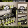 FABATO 3-Ebenen Werkzeug-Wandhalterung Schwarz mit 8 Produktbild-Vorschau 7