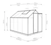 Westmann Serre aluminium Flora 68 argent 252x192x201 cm Voir les images du produit 7