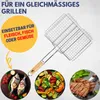 Best Sporting Grillkorb mit Holzgriff I 31 x 24 x 6 cm I Produktbild-Vorschau 2