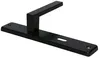 A black door handle set with a long backplate is shown against a white background. Produktbild-Vorschau