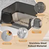 Katzentoilette Katzenklo Edelstahl xxl, Halb-Offen Produktbild-Vorschau 3