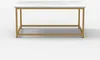 Couchtisch zeitgenössisch 100x60x45cm mit Marmoreffekt Produktbild-Vorschau 3