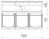 Aufputz-Serie schwarz IP44 (Lichtschalter / Wechselschalter, Doppelschalter, Klingeltaster, 1-fach / 2-fach / 3-fach Steckdose) 3-fach Steckdose Productafbeelding-voorbeeld