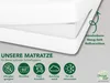 A close-up view of a white mattress with a removable cover, highlighting its features with icons and text. Anteprima dell’immagine prodotto