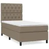 Boxspringbett mit Matratze Taupe 80x200 cm Stoff Produktbild-Vorschau 1
