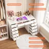 VANITII Schminktafel met spiegel (spiegelafmetingen: 95 cm Productafbeelding-voorbeeld 3