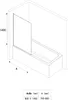 doporro Badewannenaufsatz Design-Duschwand für Badewanne Produktbild-Vorschau 7