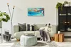 Wohnzimmer-Bild Leinwand Uhr Geräuschlos 60x30 Blaue Produktbild-Vorschau 4