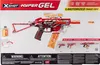 The image shows the packaging of a Zuru X-Shot Hyper Gel Trace Fire toy gun. Voir les images du produit
