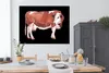 MuchoWow® Poster Kuh - Zeichnung - Schwarz 160x120 cm - Produktbild-Vorschau 3