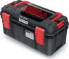 A black and red toolbox with a transparent lid showing compartments. Anteprima dell’immagine prodotto