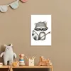 Wanddeko 20x30 cm - Kinder - Waschbär - Waldtiere, Deko, Produktbild-Vorschau 2