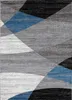 Teppich Geometrisches Muster Meliert in Blau Grau Weiß Produktbild-Vorschau 4