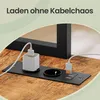 VASAGLE L-Form Schreibtisch mit LED-Beleuchtung, Steckdosen Produktbild-Vorschau 13