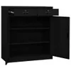 vidaXL Szafka biurowa czarna 90x40x102 cm stalowa Podgląd zdjęcia produktu 5