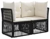 Gartensofa-set 10 pcs Schwarz Poly-Rattan Produktbild-Vorschau 3
