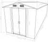 vidaXL Casetta da giardino 257x392x181 cm in metallo Anteprima dell’immagine prodotto 10