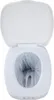 A top-down view of a white portable toilet with the lid open and a plastic liner inside. Anteprima dell’immagine prodotto