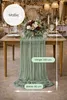 MEBLE ODNOWA BOHO Tischläufer aus Gaze Olivgrün 90×300 cm – Produktbild-Vorschau 3
