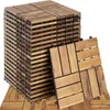 A stack of wooden deck tiles and a few loose tiles. Náhled obrázku produktu