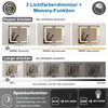 LED Spiegelschrank 80x70 cm mit Rasier-Steckdose Drei Produktbild-Vorschau 5