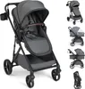 COSTWAY Passeggino 3in1, passeggino combinato con seduta e Anteprima dell’immagine prodotto 1