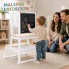 Baby Vivo Lernturm aus Holz - Mit Tafel in Weiß Produktbild-Vorschau 2
