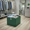 4 Stück Dunkelgrün Faltbox 32 x 32 x 32 cm Aufbewahrungsbox Produktbild-Vorschau 4