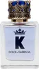 A clear, professional studio shot of a Dolce & Gabbana K Eau de Toilette spray bottle. Produktbild-Vorschau