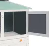 vidaXL Dřevěná bouda pro malá zvířata/králíky 2 úrovně Náhled obrázku produktu 5