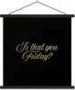 MuchoWow® Textilposter Freitag - Gold - Schwarz 90x90 cm Produktbild-Vorschau 1