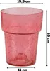 Skleněný obal na orchidej D15,5 cm H 18 cm červená pavučina Náhled obrázku produktu 3