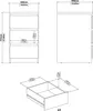 Commode NAIA Buffet Chevet pour boxspring Blanc brillant Voir les images du produit 3