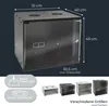 Serverschrank 19 Zoll, 9 HE, HMF Netzwerkschrank 51 x 40 x Produktbild-Vorschau 5