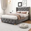 okwish Čalouněná postel jednolůžko 90×200 cm s roštem a Náhled obrázku produktu 2