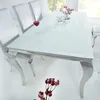 Barock Design Esstisch MODERN BAROCK 200cm weiß Edelstahl Produktbild-Vorschau 10