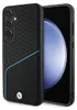 A black smartphone case with blue accents and a BMW logo is shown next to a smartphone. Podgląd zdjęcia produktu