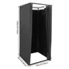 Cabine d'essayage portable noire avec rideau occultant pour Voir les images du produit 2