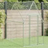 vidaXL Hühnerkäfig Silbern 200x100x190 cm Verzinkter Stahl Produktbild-Vorschau 1