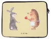 Mr. & Mrs. Panda Laptop Tasche Hase Igel 27 x 36 cm - Gelb Produktbild-Vorschau 1