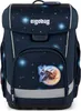 A dark blue backpack with a space-themed design, featuring stars, planets, and a spaceship. Produktbild-Vorschau