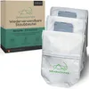 A box of reusable vacuum cleaner bags and a stack of the bags themselves. Produktbild-Vorschau