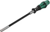 A screwdriver with a black shaft and a black and green handle, shown against a white background. Produktbild-Vorschau