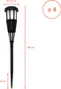 1.01 LED Solar Gartenfackel in Rattan Optik - 12 Stück - Produktbild-Vorschau 2
