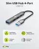 Goobay Slim 4-Port USB-Hub, USB-A auf USB-C/USB-A, 5 Produktbild-Vorschau 2