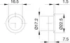 Hekna Zylinderrosette ø 16,5 mm (Türrosette) Schlossrosette Produktbild-Vorschau 2