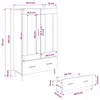 vidaXL Highboard Artisan dub 69,5 x 31 x 115 cm Materiál na Náhled obrázku produktu 8